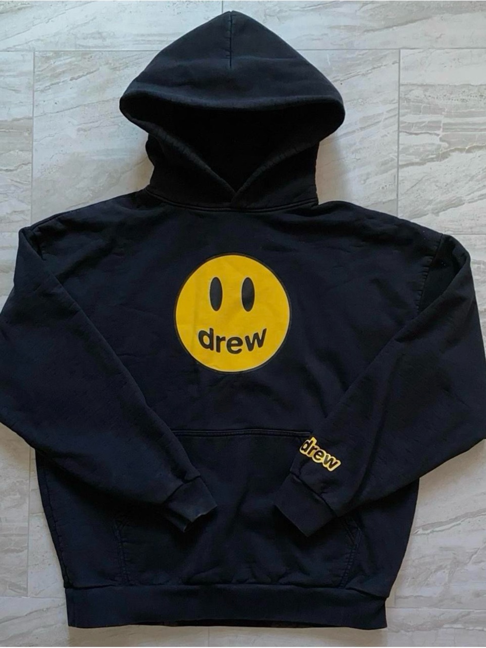 Drew House Justin Bieber Black Yellow Hoodie L
